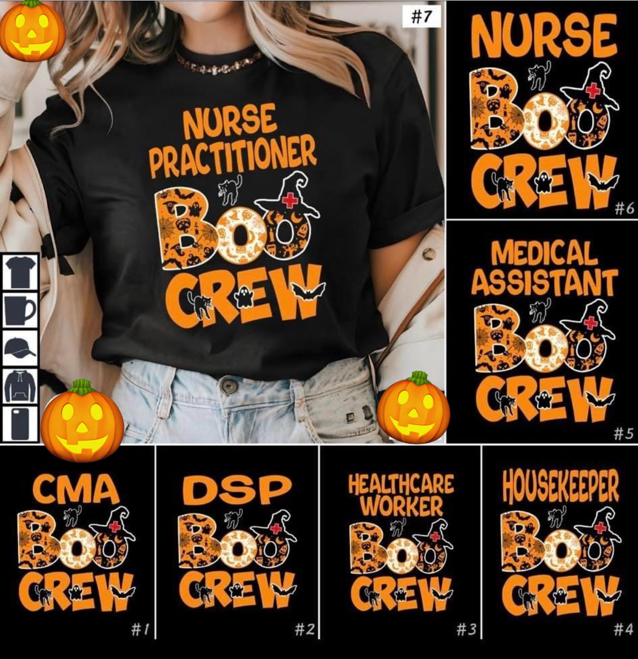 BOO CREW T SHIRTS