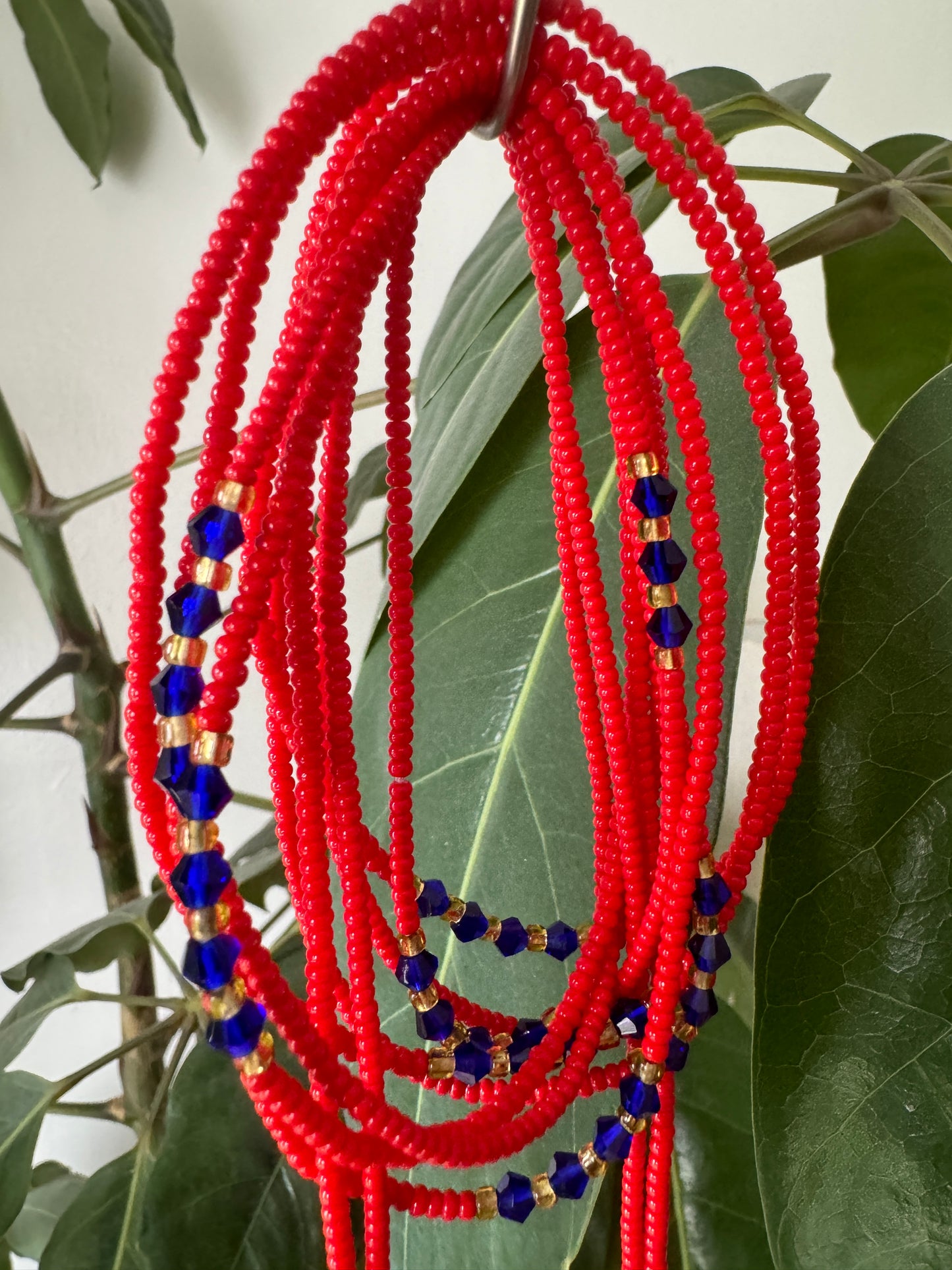 Red & Blue Waistbead